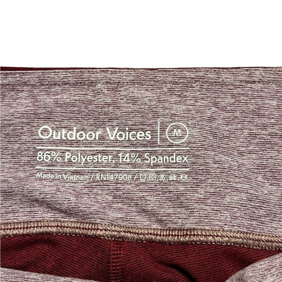 Outdoor Voices Red and Pink Colorblock Leggings size Medium - Picture 3 of 5
